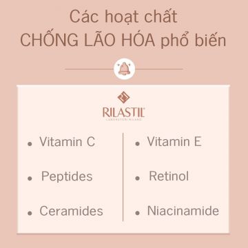 CÁC HOẠT CHẤT CHỐNG LÃO HÓA PHỔ BIẾN TRONG SKINCARE